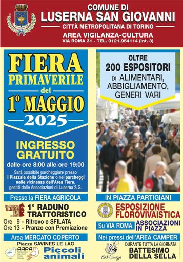 Luserna San Giovanni (To) si riempie di banchi, fiori, trattori e piccoli animali per la Fiera del 1° Maggio Luserna San Giovanni (To) si riempie di banchi, fiori, trattori e piccoli animali per la Fiera del 1° Maggio