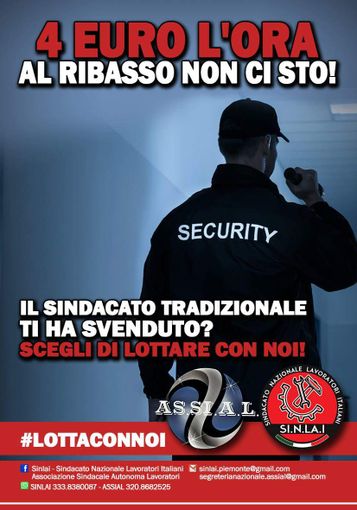 &quot;Quattro euro all'ora non ci sto&quot;: la protesta degli operatori di vigilanza