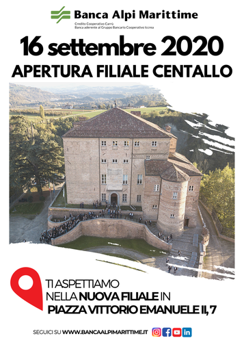 Banca Alpi Marittime apre a Centallo la sua 22esima filiale