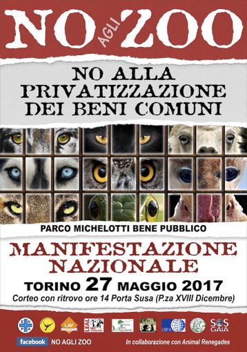 No agli zoo: cittadini e animalisti contro la privatizzazione di Parco Michelotti