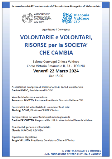 Un convegno dedicato al valore del volontariato a Torino