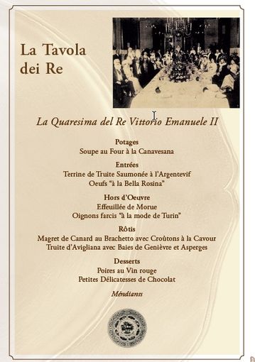 Torino: una serata alla scoperta dei sapori della Quaresima di Re Vittorio Emanuele II con Barbara Ronchi della Rocca