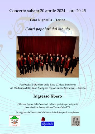 Il Coro Nigritella di Torino presenta "Canti popolari dal mondo" Il Coro Nigritella di Torino presenta "Canti popolari dal mondo"