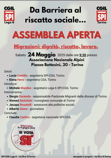 La locandina dell'appuntamento del 24 maggio in Barriera