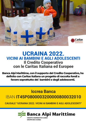 Banca Alpi Marittime vicina ai bambini e agli adolescenti dell’Ucraina