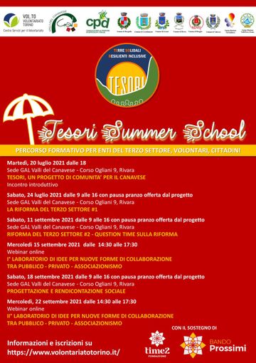 Tesori, un progetto di Comunità per il Canavese Tesori, un progetto di Comunità per il Canavese