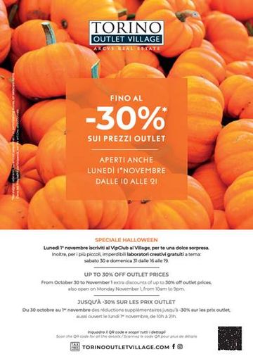 Torino Outlet Village si prepara per un Halloween speciale