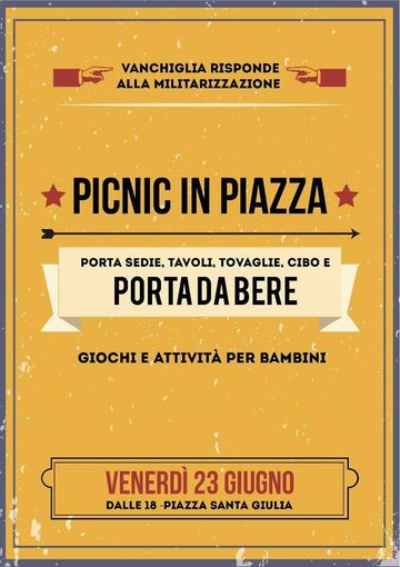 Piazza Santa Giulia, “pic-nic” per superare la tensione
