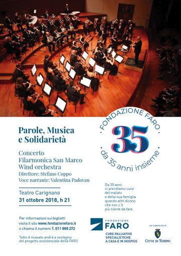 Concerto per la Fondazione FARO onlus al Teatro Carignano