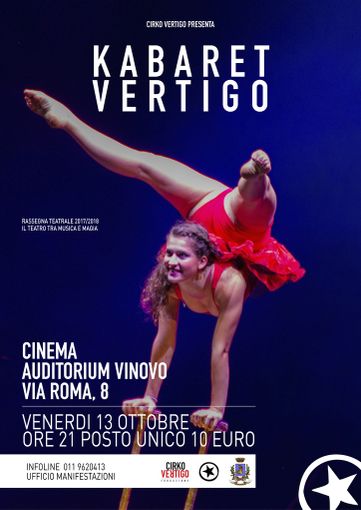Kabaret Vertigo al cinema Auditorium di Vinovo
