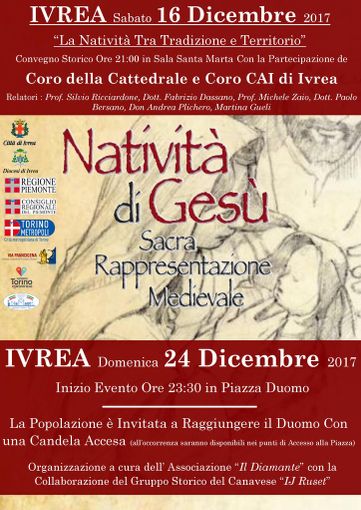 Il 24 dicembre a Ivrea la seconda edizione della Sacra Rappresentazione Medievale della natività di Gesù