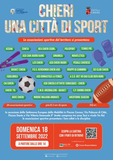 Domenica prossima Chieri diventa "Una città per lo sport" Domenica prossima Chieri diventa "Una città per lo sport"