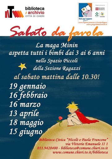 Incontri e appuntamenti alla Biblioteca Archivio di Chieri Incontri e appuntamenti alla Biblioteca Archivio di Chieri