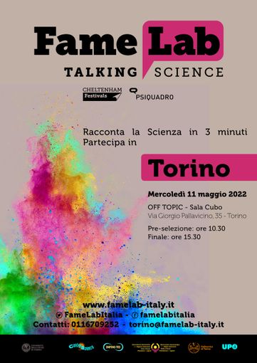FameLab a Torino: la competizione di comunicazione scientifica arriva al Cubo Teatro