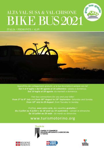 Dal 3 luglio bike bus per spostarsi in montagna, tra Val di Susa e Chsione