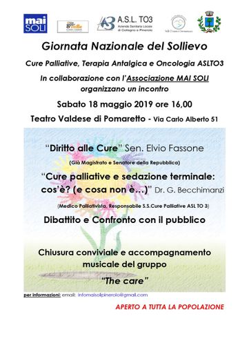 Asl To3, un dibattito e una campagna di sensibilizzazione per la giornata nazionale del Sollievo Asl To3, un dibattito e una campagna di sensibilizzazione per la giornata nazionale del Sollievo