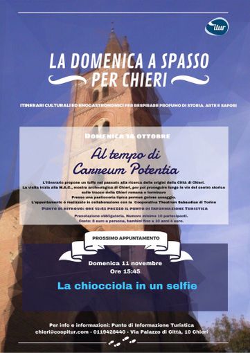 Chieri, tutto pronto per regalarsi una domenica &quot;a spasso&quot; il 14 ottobre