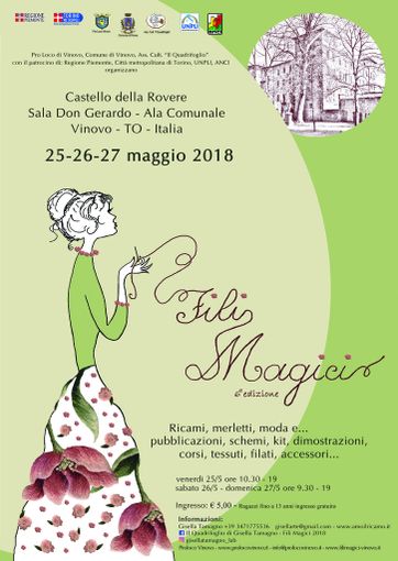 Al Castello di Vinovo torna l'appuntamento con la mostra "Fili Magici" Al Castello di Vinovo torna l'appuntamento con la mostra "Fili Magici"