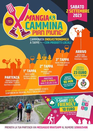 “Mangia e Cammina” edizione estiva a Pian Munè di Paesana “Mangia e Cammina” edizione estiva a Pian Munè di Paesana