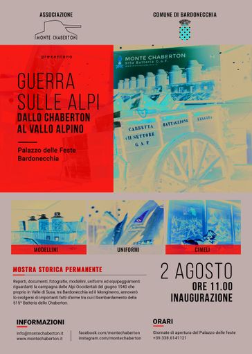 Bardonecchia, a Palazzo delle Feste la mostra &quot;Guerra sulle Alpi, dallo Chaberton al Vallo Alpino&quot;