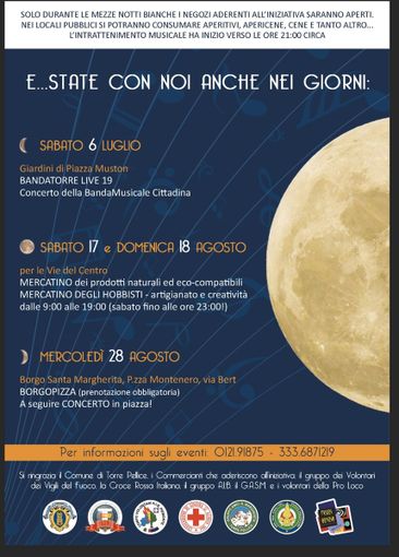 Tornano le Mezze notti di Torre Pellice Tornano le Mezze notti di Torre Pellice