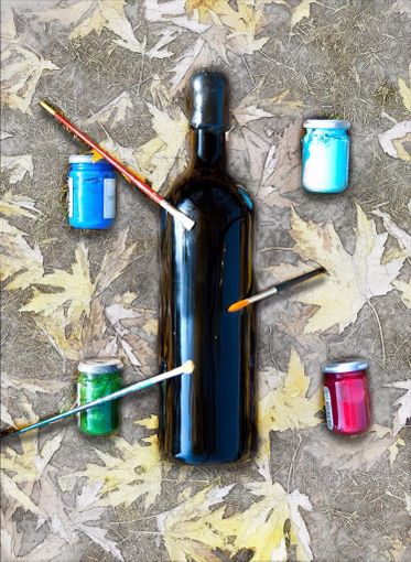 Una magnum di Freisa di Chieri come tela d'artista Una magnum di Freisa di Chieri come tela d'artista