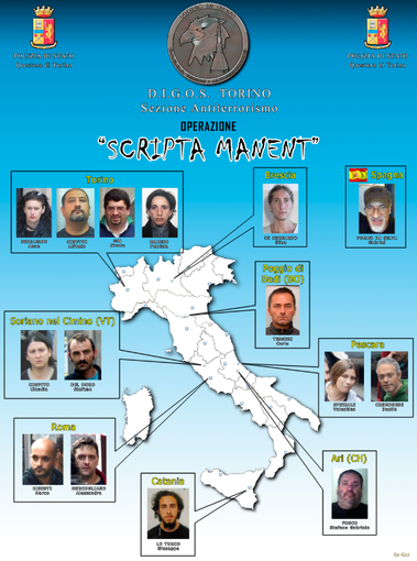 Arrestati 7 anarchici del Fai responsabili di diversi attentati con ordigni esplosivi (Guarda il Video)