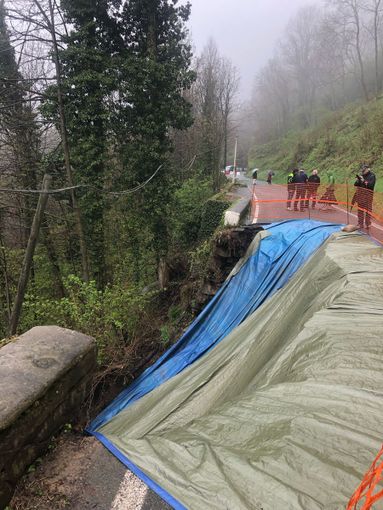 La frana sulla Provinciale 168 La frana sulla Provinciale 168