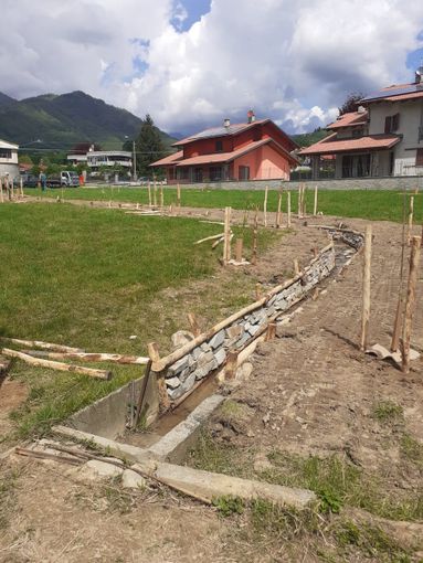 Il Parco in costruzione in via Masel a Luserna San Giovanni