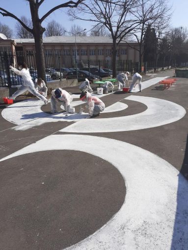 Lavori vicino al Curie di Pinerolo