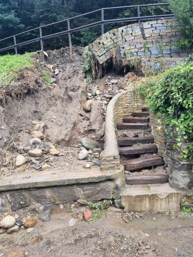 Uno scatto dei danni dello scorso settembre