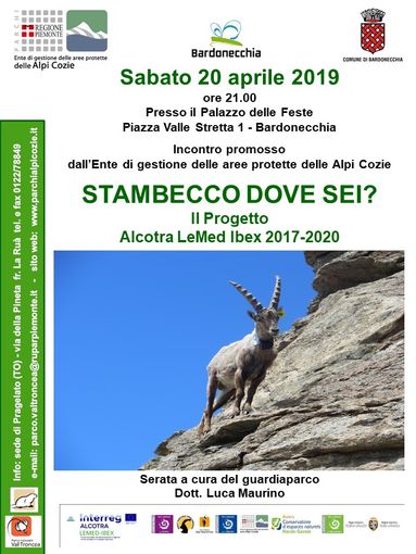 A Bardonecchia la serata naturalistica &quot;Stambecco dove sei?&quot;
