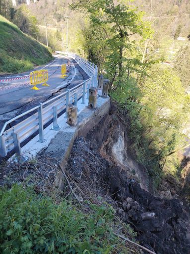 Strada chiusa nella zona di Chiomonte