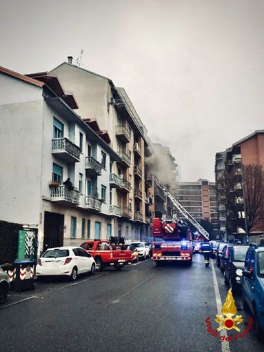incendio appartamento via guido reni vigili del fuoco