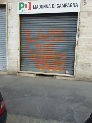 Vandalizzate le sedi del Pd della Circoscrizione 5