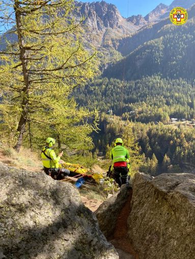 L'intervento del soccorso alpino