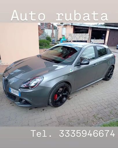 L'Alfa Romeo Quadrifoglio Verde grigia rubata nella notte tra domenica e lunedì L'Alfa Romeo Quadrifoglio Verde grigia rubata nella notte tra domenica e lunedì