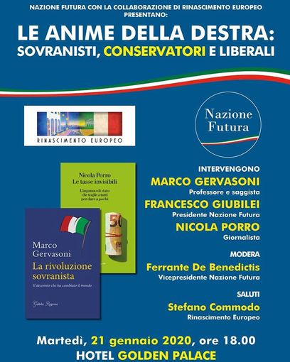Domani a Torino l'incontro “Le anime della destra: sovranisti, conservatori e liberali”