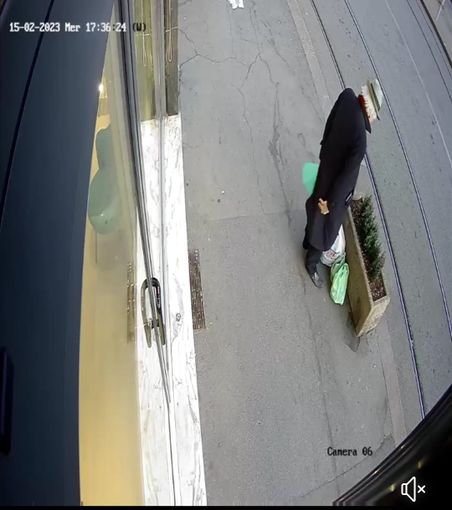 Ladro di piante in via Nicola Fabrizi