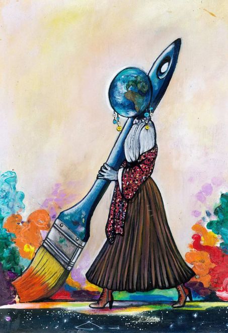 Valeria Cipolli, I colori parlano tutte le lingue - tecnica mista e acrilico su foglio telato (2023) Valeria Cipolli, I colori parlano tutte le lingue - tecnica mista e acrilico su foglio telato (2023)