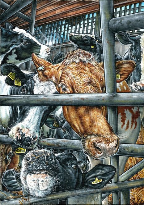 "Life-Sentence-The-invisibles" - acrylic paint on canvas by Philip McCulloch-Downs