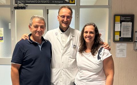 Il professor Renato Romagnoli e i genitori del ragazzo