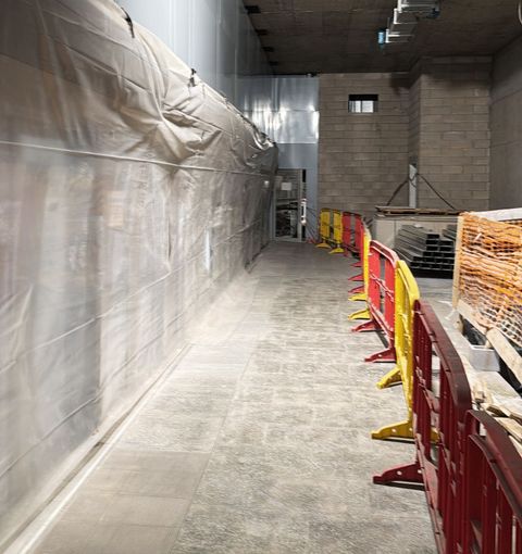 Una immagine del cantiere della metro Una immagine del cantiere della metro