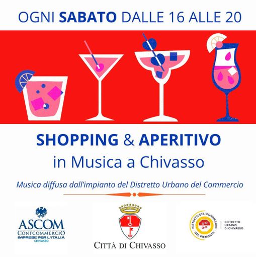 Chivasso: sabato torna “Shopping ed aperitivo in musica” Chivasso: sabato torna “Shopping ed aperitivo in musica”