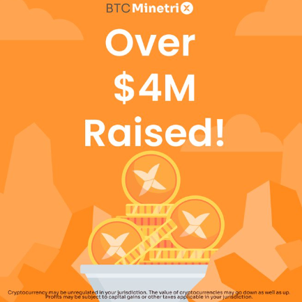 Bitcoin Minetrix raggiunge il traguardo dei 4 milioni di dollari in prevendita