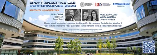Reale Mutua Basket Torino, coach Cavina relatore per sport analytics lab performance 2020 Reale Mutua Basket Torino, coach Cavina relatore per sport analytics lab performance 2020