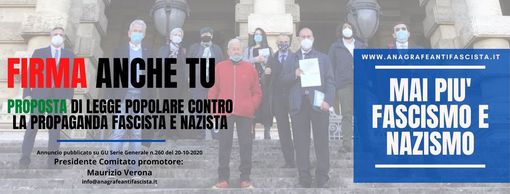 Legge popolare antifascista, attiva a Torino la raccolta firme Legge popolare antifascista, attiva a Torino la raccolta firme