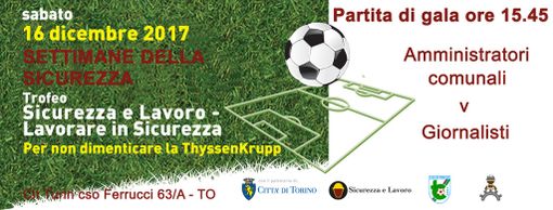 Ultimi giorni a Torino delle Settimane della Sicurezza Ultimi giorni a Torino delle Settimane della Sicurezza