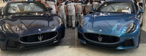Ultimi esemplari di Maserati prodotti a Mirafiori nella giornata di oggi