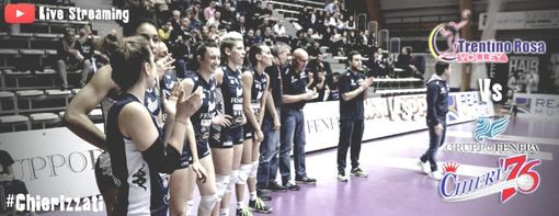 Il Fenera Chieri ’76 questa sera a Trento, a caccia della semifinale dei play-off